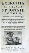 IGNATIUS of Loyola, Saint. Exercitia Spiritualia S. P. Ignatii Loyolae.  1689